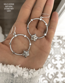 Star Gazed Hoop Sterling Silver Earring-Drop Earrings-Rae Collective, Women's Online Fashion Boutique Located in Phoenix, Arizona (Scottsdale Area)