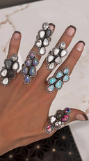 Kristyn's Cluster Crawler Stone Ring-Crawler Rings-Rae Collective, Women's Online Fashion Boutique Located in Phoenix, Arizona (Scottsdale Area)