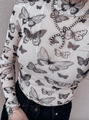 You Give Me Butterflies Mesh Top-Long Sleeve Tops-Rae Collective, Women's Online Fashion Boutique Located in Phoenix, Arizona (Scottsdale Area)
