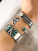 Name Blossom Stone Cuff | PREORDER-Cuffs-Rae Collective, Women's Online Fashion Boutique Located in Phoenix, Arizona (Scottsdale Area)