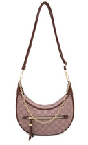 Nova Chain Monochromatic Checkered Detail Crossbody-Purses & Bags-Rae Collective, Women's Online Fashion Boutique Located in Phoenix, Arizona (Scottsdale Area)