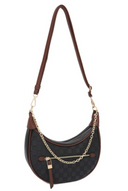 Nova Chain Monochromatic Checkered Detail Crossbody-Purses & Bags-Rae Collective, Women's Online Fashion Boutique Located in Phoenix, Arizona (Scottsdale Area)