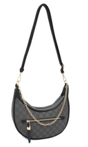 Nova Chain Monochromatic Checkered Detail Crossbody-Purses & Bags-Rae Collective, Women's Online Fashion Boutique Located in Phoenix, Arizona (Scottsdale Area)