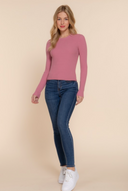 Luxe Ribbed Long Sleeve Crew Sweater-Tops-Rae Collective, Women's Online Fashion Boutique Located in Phoenix, Arizona (Scottsdale Area)