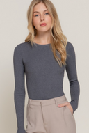 Luxe Ribbed Long Sleeve Crew Sweater-Tops-Rae Collective, Women's Online Fashion Boutique Located in Phoenix, Arizona (Scottsdale Area)