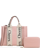 Cheers (Tote Bag) Shoulder Bag With Wallet Set-Purses & Bags-Rae Collective, Women's Online Fashion Boutique Located in Phoenix, Arizona (Scottsdale Area)
