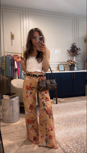 Boho Floral Wide Leg Pants