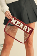 Clear Christmas Makeup Bag-Purses & Bags-Rae Collective, Women's Online Fashion Boutique Located in Phoenix, Arizona (Scottsdale Area)