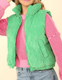 The Ridge Zip-Up Padded Corduroy Puffer Vest S-3X EXCLUSIVE-Vests-Rae Collective, Women's Online Fashion Boutique Located in Phoenix, Arizona (Scottsdale Area)