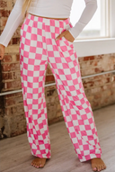 Pep Talk Checker Knit Pants-Bottoms-Rae Collective, Women's Online Fashion Boutique Located in Phoenix, Arizona (Scottsdale Area)