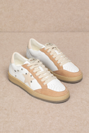 Leather Suede Glitter Star Sneakers Pink White-Sneakers-Rae Collective, Women's Online Fashion Boutique Located in Phoenix, Arizona (Scottsdale Area)