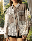POL Lace Jean Jacket-Jackets-Rae Collective, Women's Online Fashion Boutique Located in Phoenix, Arizona (Scottsdale Area)