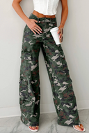 Camo Cargo Wide Leg Pants