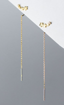 925 Sterling Silver Tassel Threader Earring-Earrings-Krush Kandy, Women's Online Fashion Boutique Located in Phoenix, Arizona (Scottsdale Area)