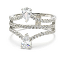 CZ Crystal Tears of Fate Ring | Gold or Silver-Krush Kandy, Women's Online Fashion Boutique Located in Phoenix, Arizona (Scottsdale Area)