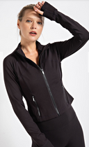 BUTTER LONG SLEEVE CROP DEFINE JACKET-Krush Kandy, Women's Online Fashion Boutique Located in Phoenix, Arizona (Scottsdale Area)