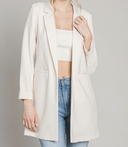 Zoom Meeting Lined Long Blazer Jacket-Blazers-Rae Collective, Women's Online Fashion Boutique Located in Phoenix, Arizona (Scottsdale Area)