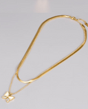 Snake Chain and Bead Butterfly Luxury Necklace-Necklaces-Rae Collective, Women's Online Fashion Boutique Located in Phoenix, Arizona (Scottsdale Area)