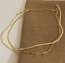 Dainty Snake Chain and Paper Clip Necklace-Necklaces-Rae Collective, Women's Online Fashion Boutique Located in Phoenix, Arizona (Scottsdale Area)