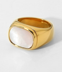 It's Fri-Yay! White Shell Ring-Rae Collective, Women's Online Fashion Boutique Located in Phoenix, Arizona (Scottsdale Area)