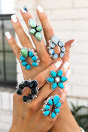 Squash Blossom Horseshoe Ring-Cluster Rings-Rae Collective, Women's Online Fashion Boutique Located in Phoenix, Arizona (Scottsdale Area)
