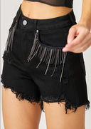 Risen Denim & Diamonds High Rise Rhinestone Shorts-Shorts-Rae Collective, Women's Online Fashion Boutique Located in Phoenix, Arizona (Scottsdale Area)