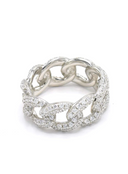 So Sassy Sparkly Chain Link Eternity Ring | Gold or Silver-Rings-Rae Collective, Women's Online Fashion Boutique Located in Phoenix, Arizona (Scottsdale Area)