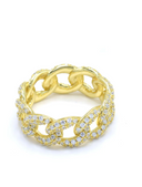 So Sassy Sparkly Chain Link Eternity Ring | Gold or Silver-Rings-Rae Collective, Women's Online Fashion Boutique Located in Phoenix, Arizona (Scottsdale Area)