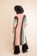 Multi-color Striped Pattern Ruana with Tassels-Kimonos-Krush Kandy, Women's Online Fashion Boutique Located in Phoenix, Arizona (Scottsdale Area)