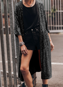 Sparkle Sequin Duster Kimono Cardigan-Kimonos-Rae Collective, Women's Online Fashion Boutique Located in Phoenix, Arizona (Scottsdale Area)