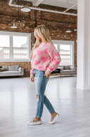 Blissful Jacquard Pink Heart Sweater | S-XL-Sweaters-Krush Kandy, Women's Online Fashion Boutique Located in Phoenix, Arizona (Scottsdale Area)