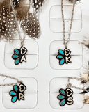 Initial Stone Plate with Heart Sterling Silver Necklace PREORDER-Chain Necklaces-Rae Collective, Women's Online Fashion Boutique Located in Phoenix, Arizona (Scottsdale Area)