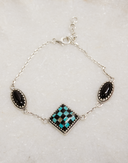 Checkered Stone Bracelet | Krush Kouture-Chain Bracelets-Rae Collective, Women's Online Fashion Boutique Located in Phoenix, Arizona (Scottsdale Area)