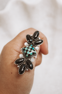 Petal & Stone Checkered Cluster-Cluster Rings-Rae Collective, Women's Online Fashion Boutique Located in Phoenix, Arizona (Scottsdale Area)
