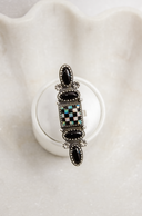 Queens Move Checkered Ring-Cluster Rings-Rae Collective, Women's Online Fashion Boutique Located in Phoenix, Arizona (Scottsdale Area)