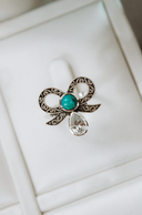 Stone Drop Bow Ring-Cluster Rings-Rae Collective, Women's Online Fashion Boutique Located in Phoenix, Arizona (Scottsdale Area)