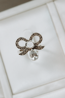 Stone Drop Bow Ring-Cluster Rings-Rae Collective, Women's Online Fashion Boutique Located in Phoenix, Arizona (Scottsdale Area)