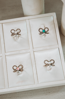 Stone Drop Bow Ring-Cluster Rings-Rae Collective, Women's Online Fashion Boutique Located in Phoenix, Arizona (Scottsdale Area)