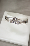Simple Statement Sterling Bow Cuff-Chain Bracelets-Rae Collective, Women's Online Fashion Boutique Located in Phoenix, Arizona (Scottsdale Area)