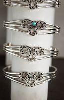 Simple Statement Sterling Bow Cuff-Chain Bracelets-Rae Collective, Women's Online Fashion Boutique Located in Phoenix, Arizona (Scottsdale Area)