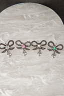 Stone Drop Bow Stud Earrings-Stud Earrings-Krush Kandy, Women's Online Fashion Boutique Located in Phoenix, Arizona (Scottsdale Area)
