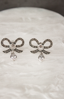 Stone Drop Bow Stud Earrings-Stud Earrings-Rae Collective, Women's Online Fashion Boutique Located in Phoenix, Arizona (Scottsdale Area)