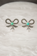 Stone Drop Bow Stud Earrings-Stud Earrings-Krush Kandy, Women's Online Fashion Boutique Located in Phoenix, Arizona (Scottsdale Area)