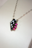 Checkered Lightning Bolt Stone Cluster Necklace MADE TO ORDER-Chain Necklaces-Krush Kandy, Women's Online Fashion Boutique Located in Phoenix, Arizona (Scottsdale Area)