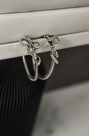 Sterling Silver Tiny Studded Bow Earrings-Stud Earrings-Krush Kandy, Women's Online Fashion Boutique Located in Phoenix, Arizona (Scottsdale Area)