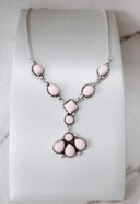 Twisted Rope Pink Conch Stone Drop Necklace-Chain Necklaces-Krush Kandy, Women's Online Fashion Boutique Located in Phoenix, Arizona (Scottsdale Area)