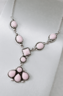 Twisted Rope Pink Conch Stone Drop Necklace-Chain Necklaces-Rae Collective, Women's Online Fashion Boutique Located in Phoenix, Arizona (Scottsdale Area)