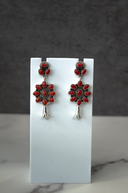 Squash Blossom Stone Statement Earrings-Stud Earrings-Rae Collective, Women's Online Fashion Boutique Located in Phoenix, Arizona (Scottsdale Area)