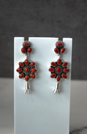 Squash Blossom Stone Statement Earrings-Stud Earrings-Rae Collective, Women's Online Fashion Boutique Located in Phoenix, Arizona (Scottsdale Area)