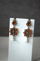 Squash Blossom Stone Statement Earrings-Stud Earrings-Rae Collective, Women's Online Fashion Boutique Located in Phoenix, Arizona (Scottsdale Area)
